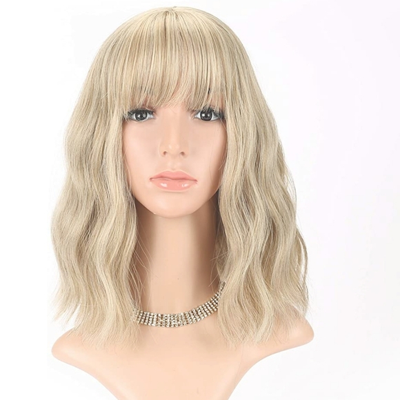 New Loose Wave Blonde Wig Short Bob Wig - Picture 2 of 9